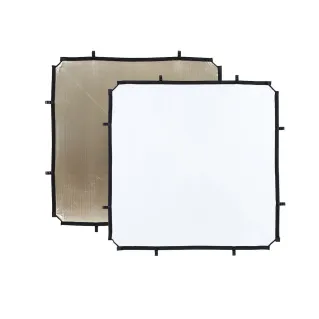 Manfrotto SkyRapid 1.1x1.1m Fabric Reflector Sunfire and White