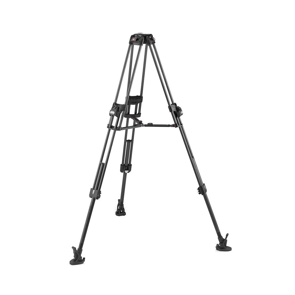 Manfrotto 645 FTT Fast Twin Carbon Fibre Video Tripod with Middle Spreader