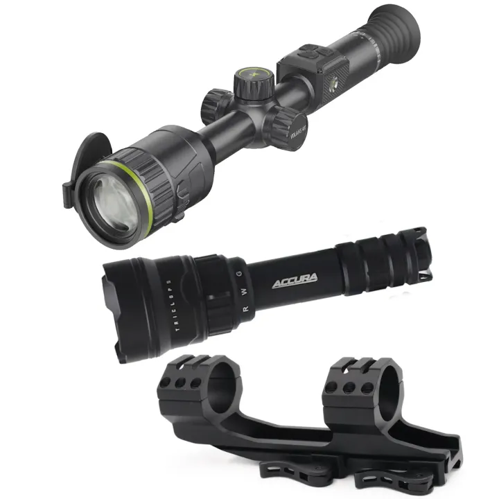 Pixfra Volans Night Vision Riflescope with LED Torch & QD Ring Mount Kit