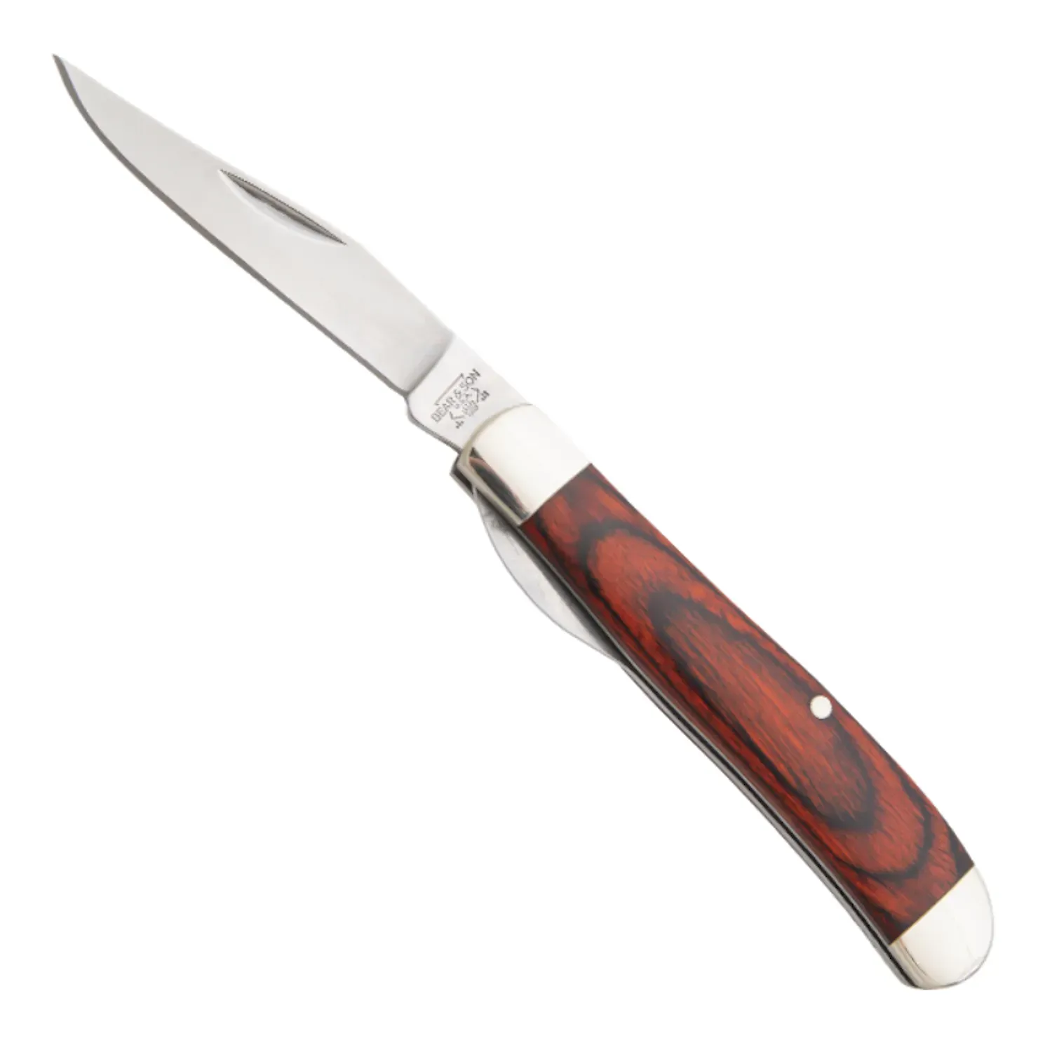 Bear & Son 3 1/2" Rose Laminate Mini Trapper Liner Lock