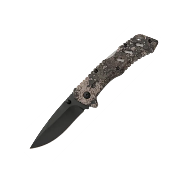 Bear Edge 3" Folding Drop Point Knife (Tan) with Fire Starter