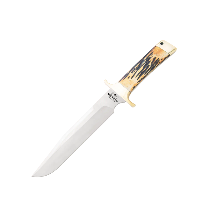 Bear & Son 15" Freedom Fighting Bowie Cocobola Knife with Leather Sheath