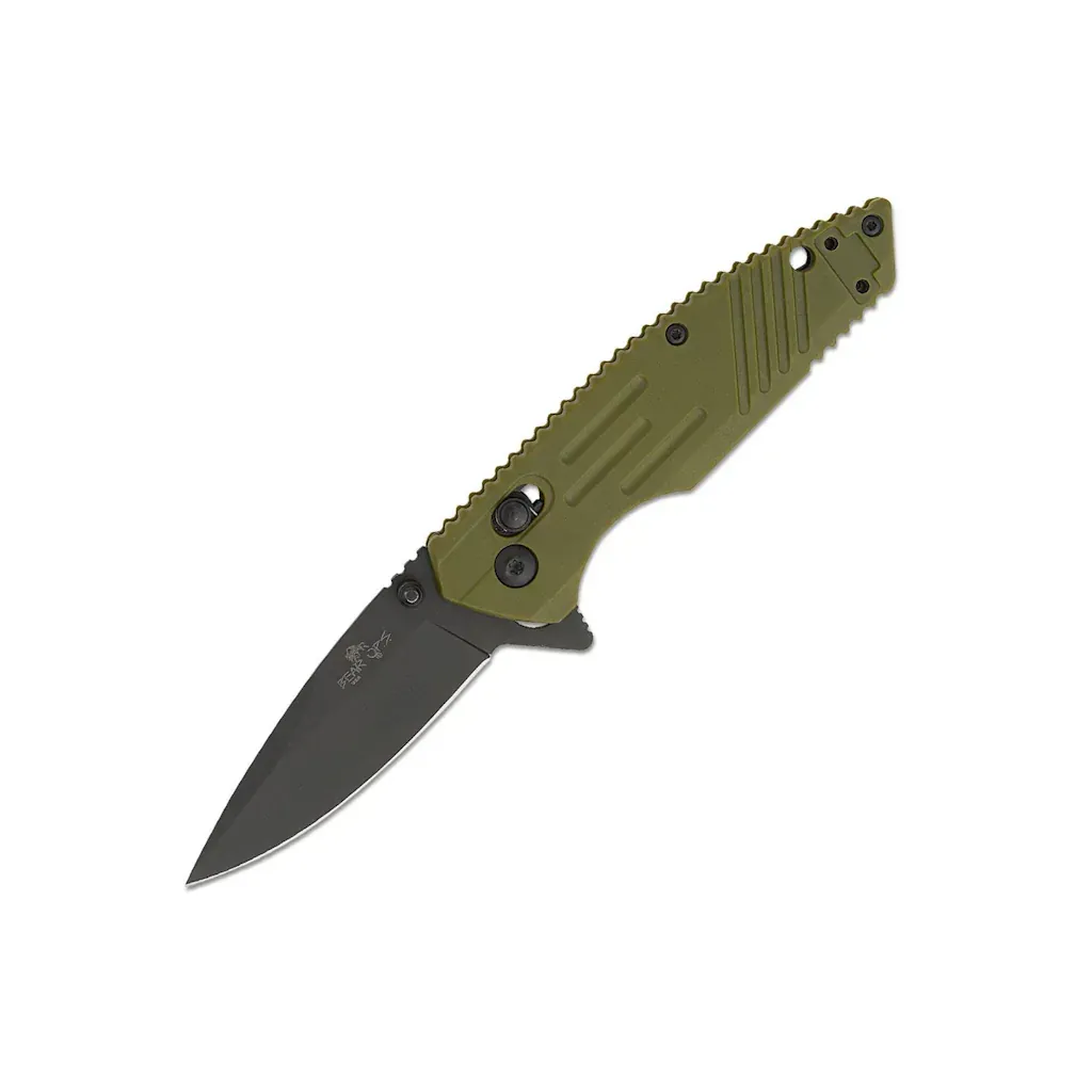 Bear OPS Rancor 4 3/8" OD Green ZYTEL Slide Lock D2 Blade