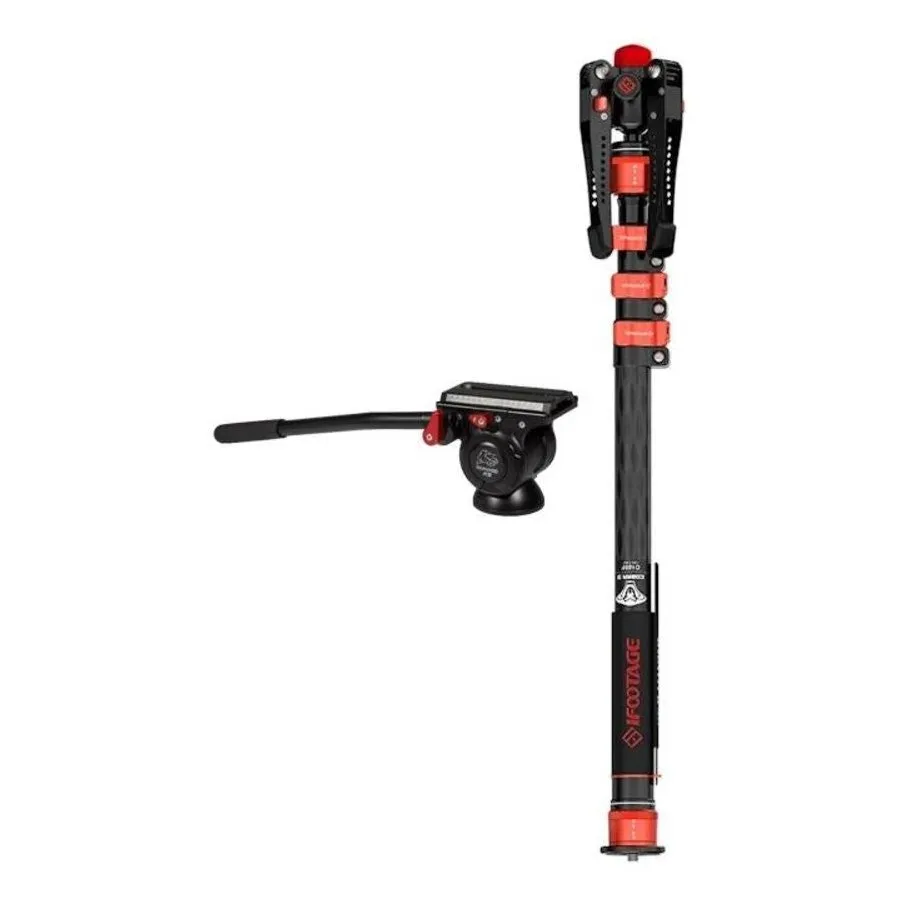 iFootage Cobra 3 C180F Monopod & Komodo K5 Fluid Head Bundle