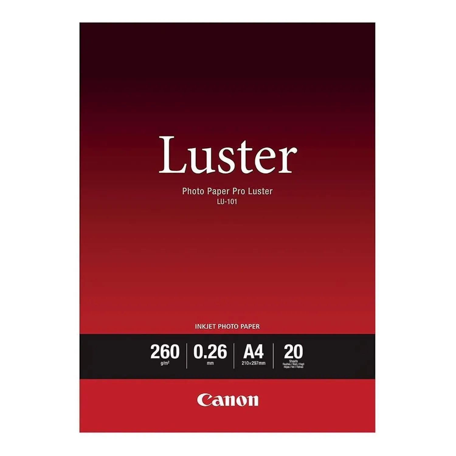Canon Luster Photo Paper 260GSM A3 20 Sheets - LU101A3
