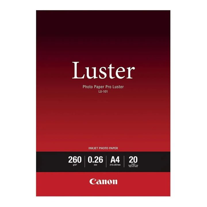 Canon Luster Photo Paper 260GSM A3 20 Sheets - LU101A3 **