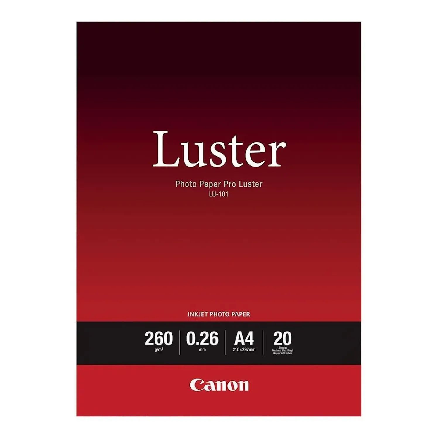 Canon Luster Photo Paper 260GSM A2 25 Sheets - LU101A2 **