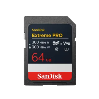SanDisk Extreme Pro 64GB 300/300MB/s UHS-II C10 V90 Card