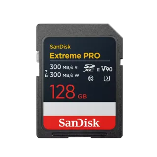 SanDisk Extreme Pro 128GB 300/300MB/s UHS-II C10 V90 Card