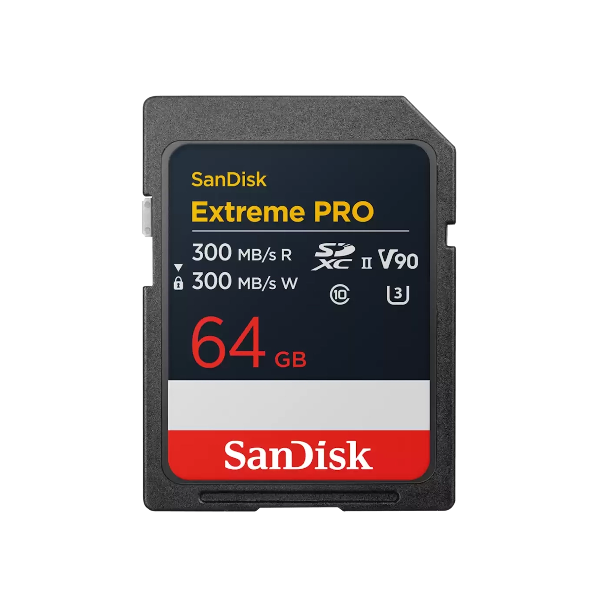 SanDisk Extreme Pro 64GB 300/300MB/s UHS-II C10 V90 Card