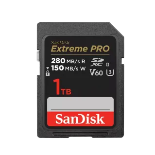 SanDisk Extreme Pro SDXC 1TB 280MB/s R 100MB/s V60 U3 C10 UHS-II Card