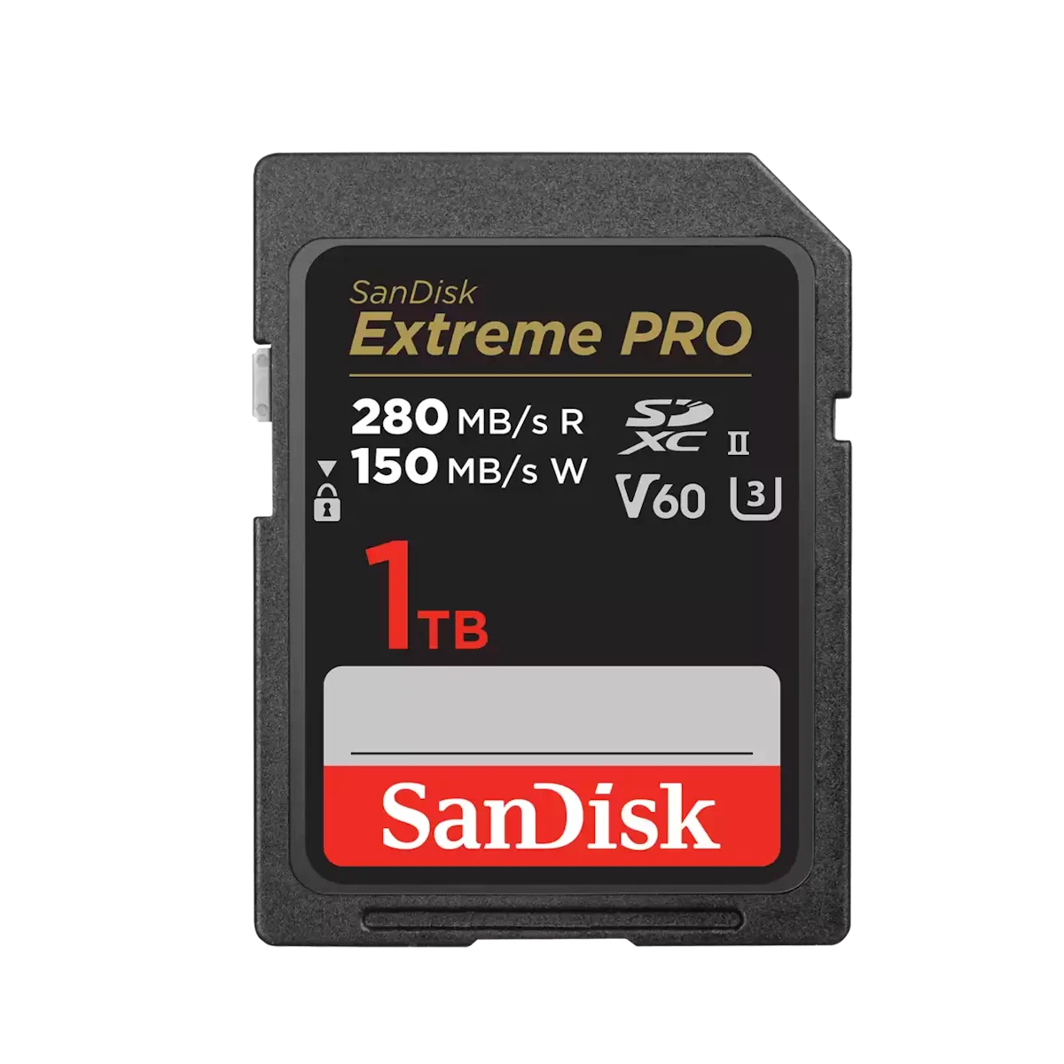 SanDisk Extreme Pro SDXC 1TB 280MB/s R 100MB/s V60 U3 C10 UHS-II Card