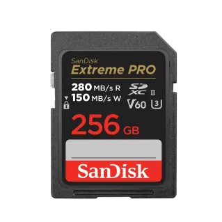 SanDisk Extreme Pro SDXC 256GB 280MB/s R 100MB/s V60 U3 C10 UHS-II Card