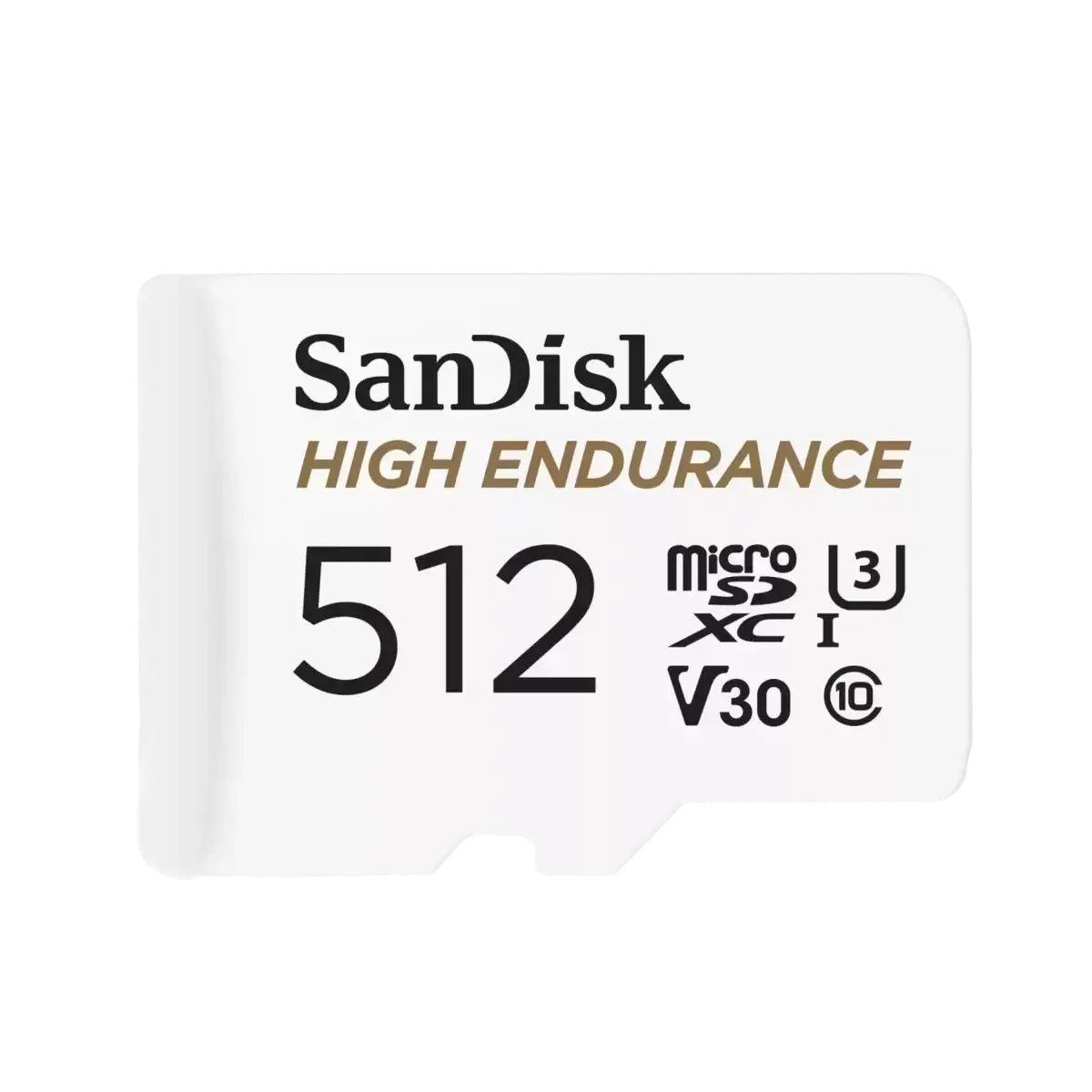 SanDisk High Endurance microSDXC 512GB 100MB/s R 40MB/s W UHS-I C10 U3 V30 Card