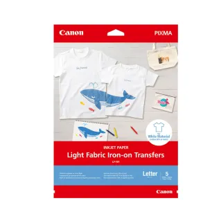 Canon Light Fabric Iron On Transfer 125GSM A4 5 Pack - LF-101