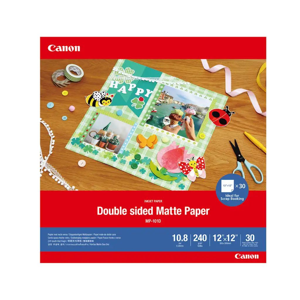 Canon Matte Paper Double sided 240GSM 12x12" 30 Sheets - MP-101D12X12