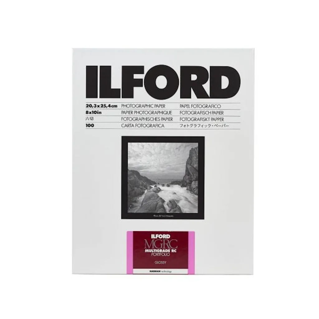 Ilford Multigrade IV RC Portfolio Glossy 8x10" 100 Sheets Darkroom Paper PFOLIO1K