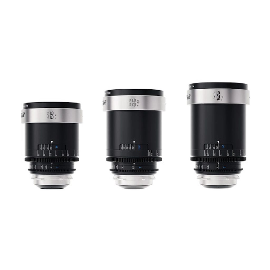 Blazar CATO 2x FF Anamorphic 55/85/125mm 3-Lens Set, PL, Silver
