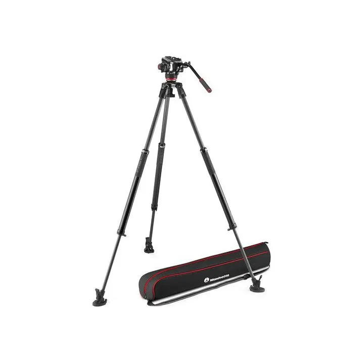 Manfrotto 504X Video Tripod Kit incl.1x FOC MF114MV Cine & Video Dolly for Spiked Feet
