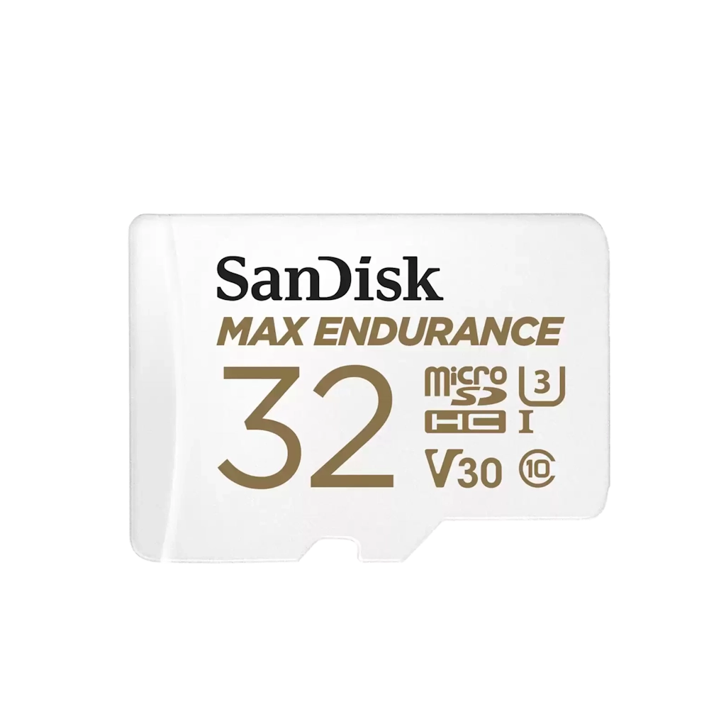 SanDisk MAX ENDURANCE 32GB microSD 100MB/s R 40MB/s W UHS-I C10 U3 V30 Card