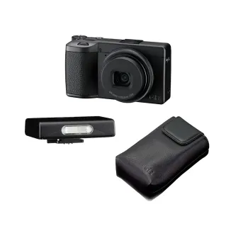Ricoh GR IV Monochrome Camera Kit - incl. 1x GF-2 Flash and 1x GC-12 Soft Leather Case