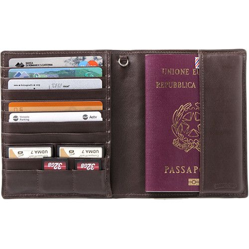 Barber Shop Passport Holder "Fringe" - Dark Brown