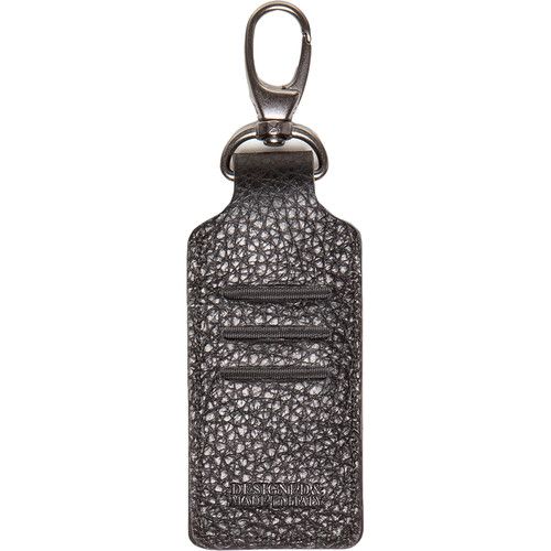 Barber Shop Leather Keyring "Clipper" - Black