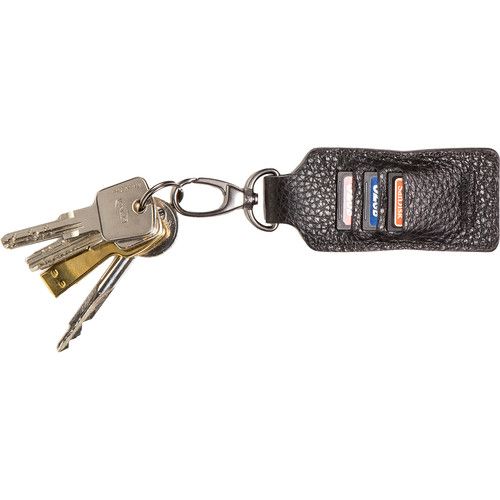 Barber Shop Leather Keyring "Clipper" - Black