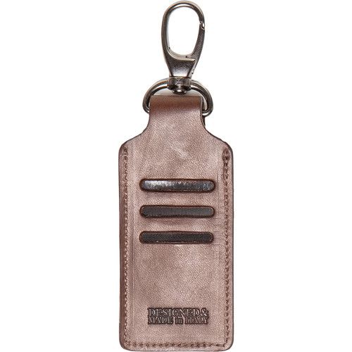Barber Shop Leather Keyring "Clipper" - Dark Brown