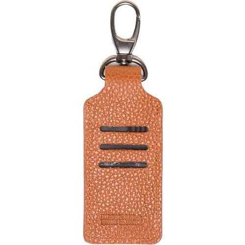 Barber Shop Leather Keyring "Clipper" - Brown