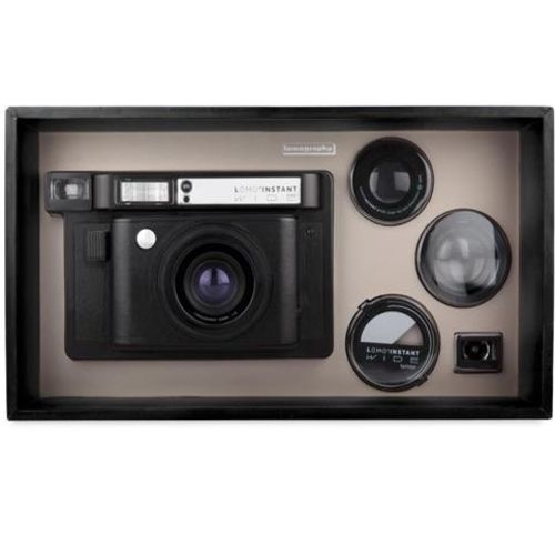 Lomography Lomo'Instant Wide Camera, 2 Lenses & Splitzer (Black)