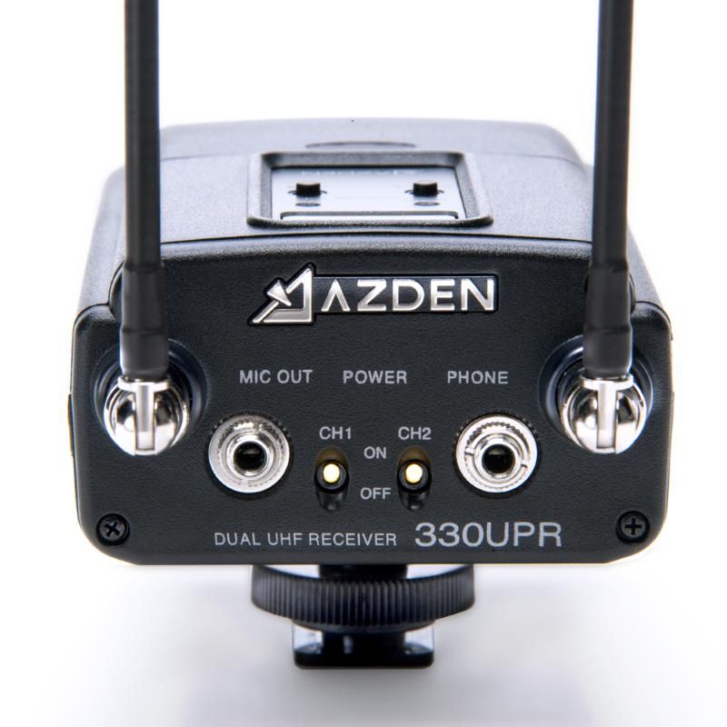 Azden 330LT UHF On-Camera Dual Body-Pack System ** 566.125-589.875 MHz Tx-Rx Kit