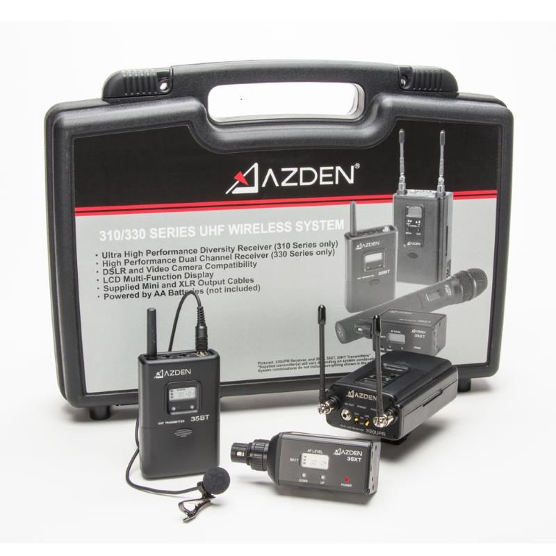 Azden 330LX UHF On-Camera Plug-In & Body-Pack System ** 566.125-589.875 MHz Tx-Rx Kit