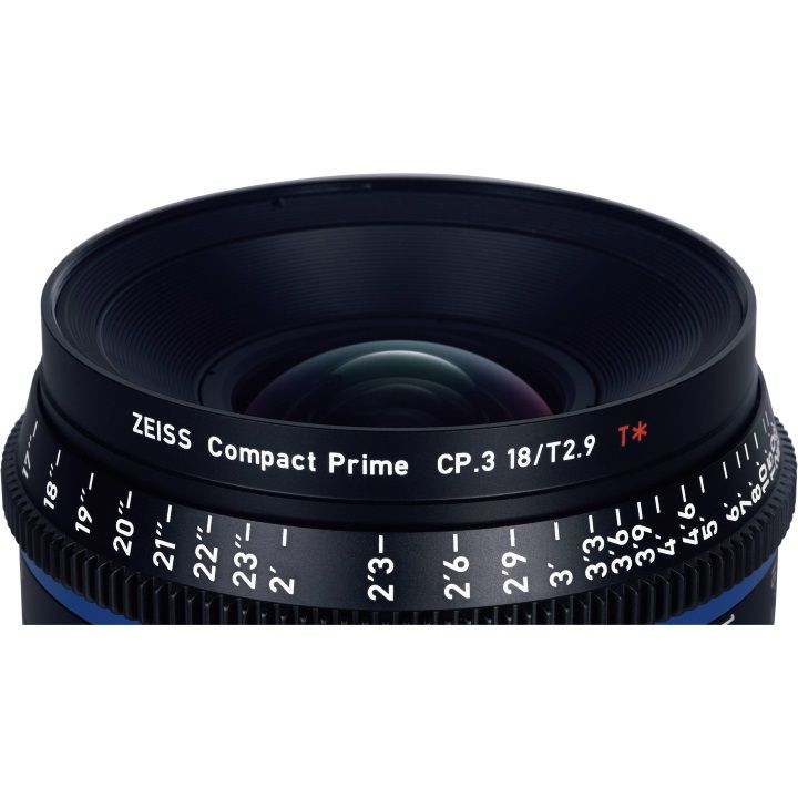 Zeiss CP.3 18mm/T2.9 Feet Compact Prime Cine Lens for Canon EF Mount