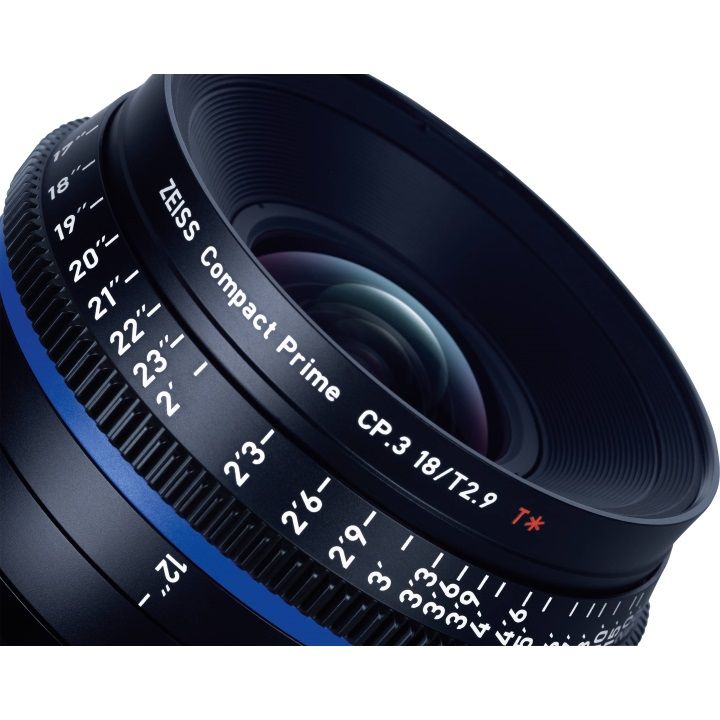 Zeiss CP.3 18mm/T2.9 Feet Compact Prime Cine Lens for Canon EF Mount