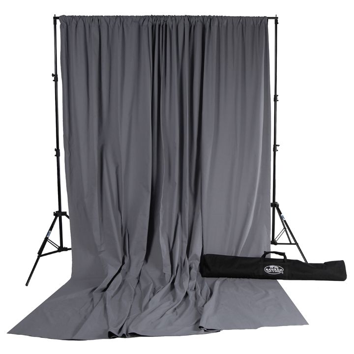 Savage Muslin Background Grey Pro 3.04m x 6.09m Heavy Weight