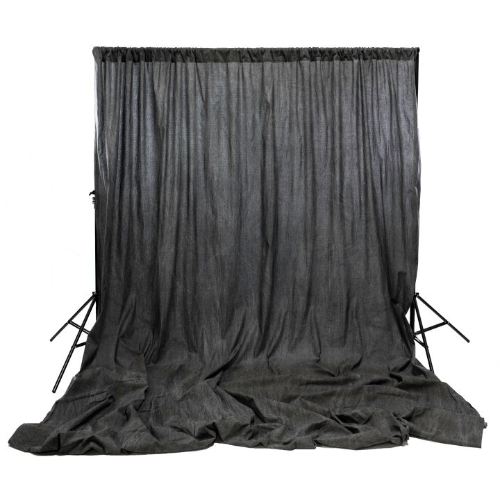 Savage Washed Muslin Dark Gray 3.04m x 7.31m Backdrop