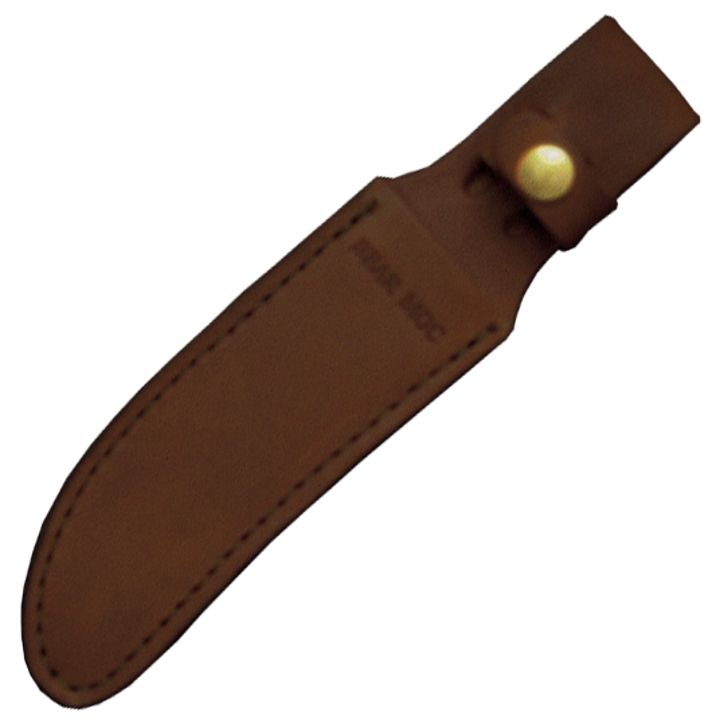 Bear & Son 9 1/4" Genuine India Stag Bone Fingergroove Skinner with Leather Sheath