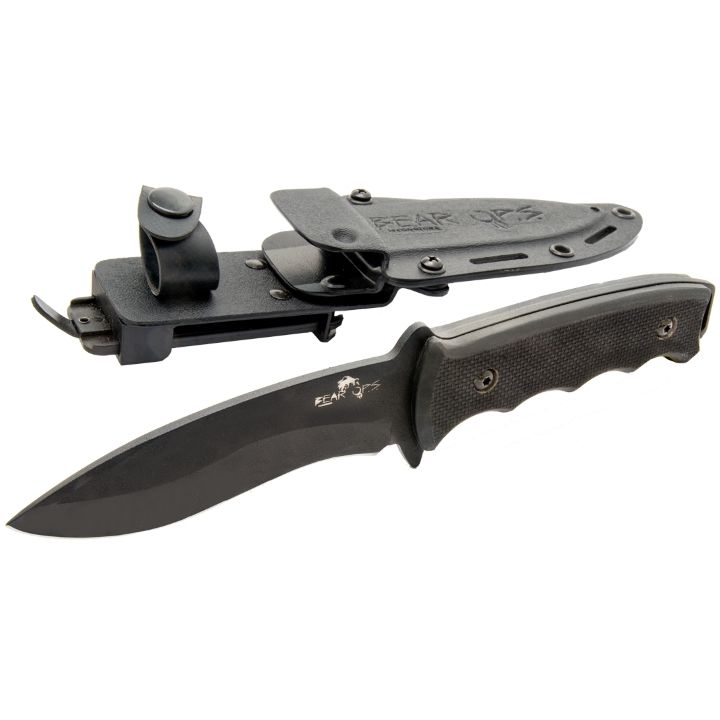 Bear & Son 9 3/8" Black G10 Handle with Black Epoxy Coated 1095 blade and Kydex Sheath 