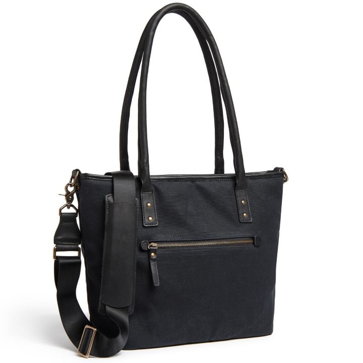 ONA Capri II Tote - Black Canvas
