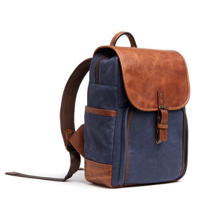 ONA Monterey Backpack - Navy & Antique Cognac
