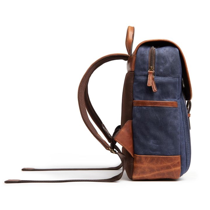 ONA Monterey Backpack - Navy & Antique Cognac