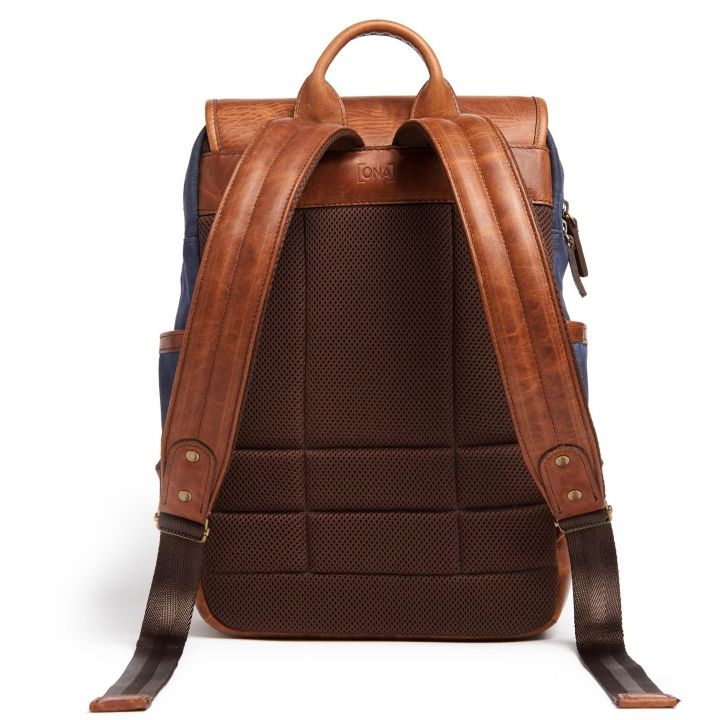 ONA Monterey Backpack - Navy & Antique Cognac