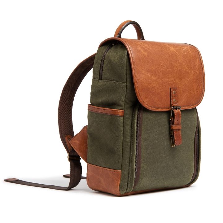 ONA Monterey Backpack - Olive & Antique Cognac