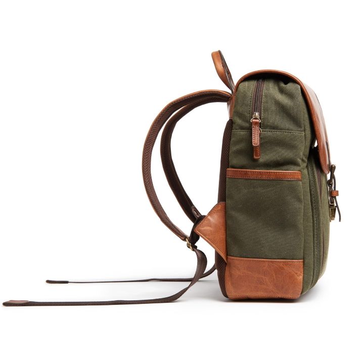 ONA Monterey Backpack - Olive & Antique Cognac