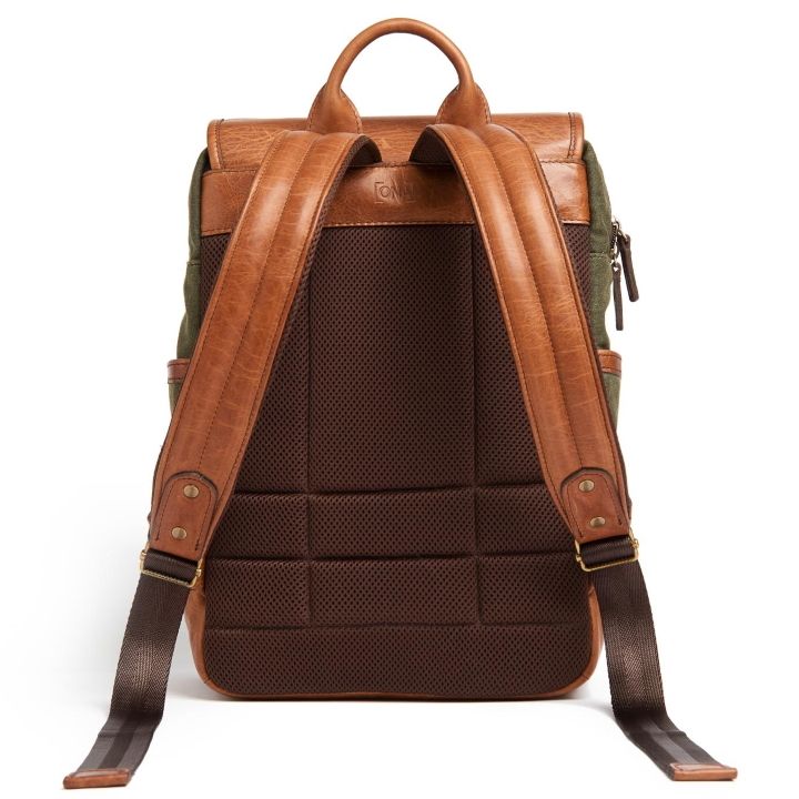 ONA Monterey Backpack - Olive & Antique Cognac