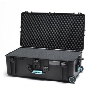 HPRC 2745W - Wheeled Hard Case with Cubed Foam (Black) KIT with 4x Stainless Steel Clips