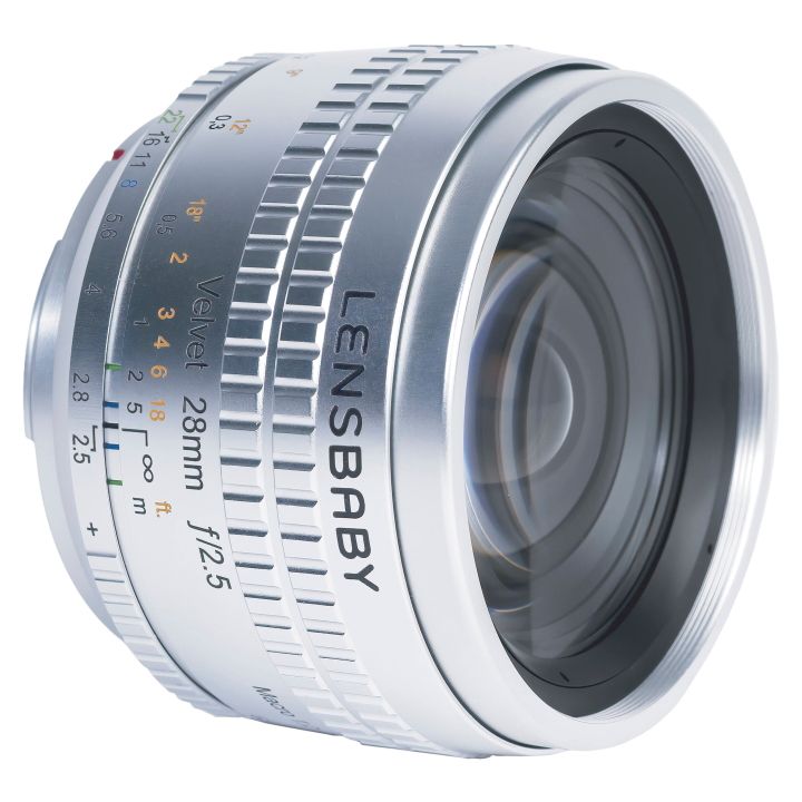 Lensbaby Velvet 28mm f/2.5 Lens for Nikon F (Silver)