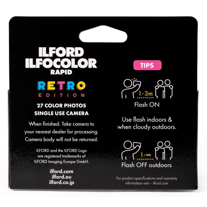 Ilford IlfoColor Retro Single Use Camera - 27 exposures / ISO400 - Black