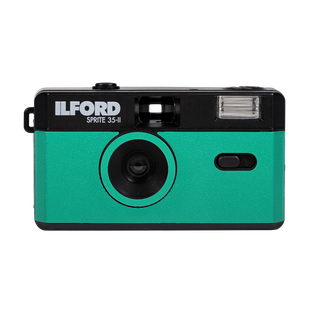 Ilford SPRITE 35-II Reusable Camera - Black & Teal + XP2 24 Film